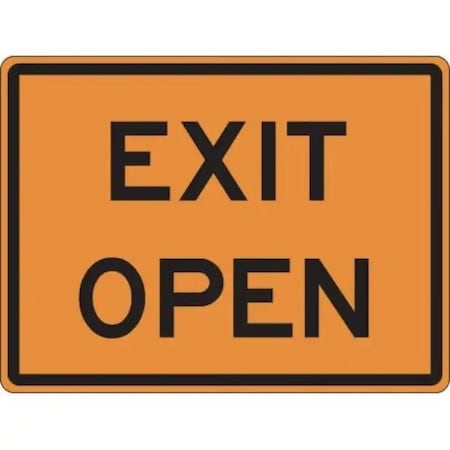 Accuform Exit Sign, High Intensity Reflective Aluminum, 48 in W, 36 in H FRK330HP